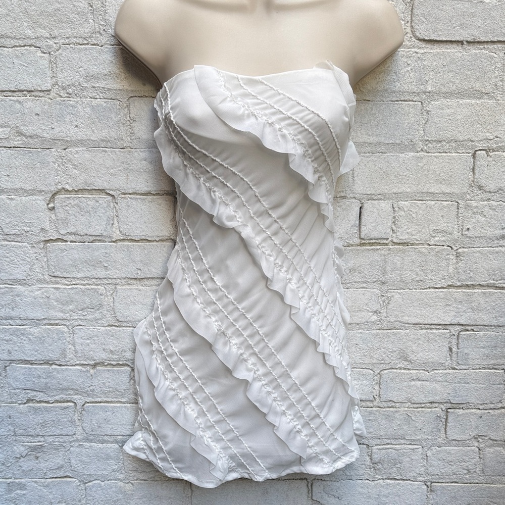 PRINCESS POLLY Ruffled Strapless Mini Dress